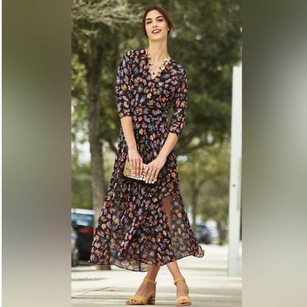 Anthropologie HD in Paris Varina Sheer Maxi Floral Dress